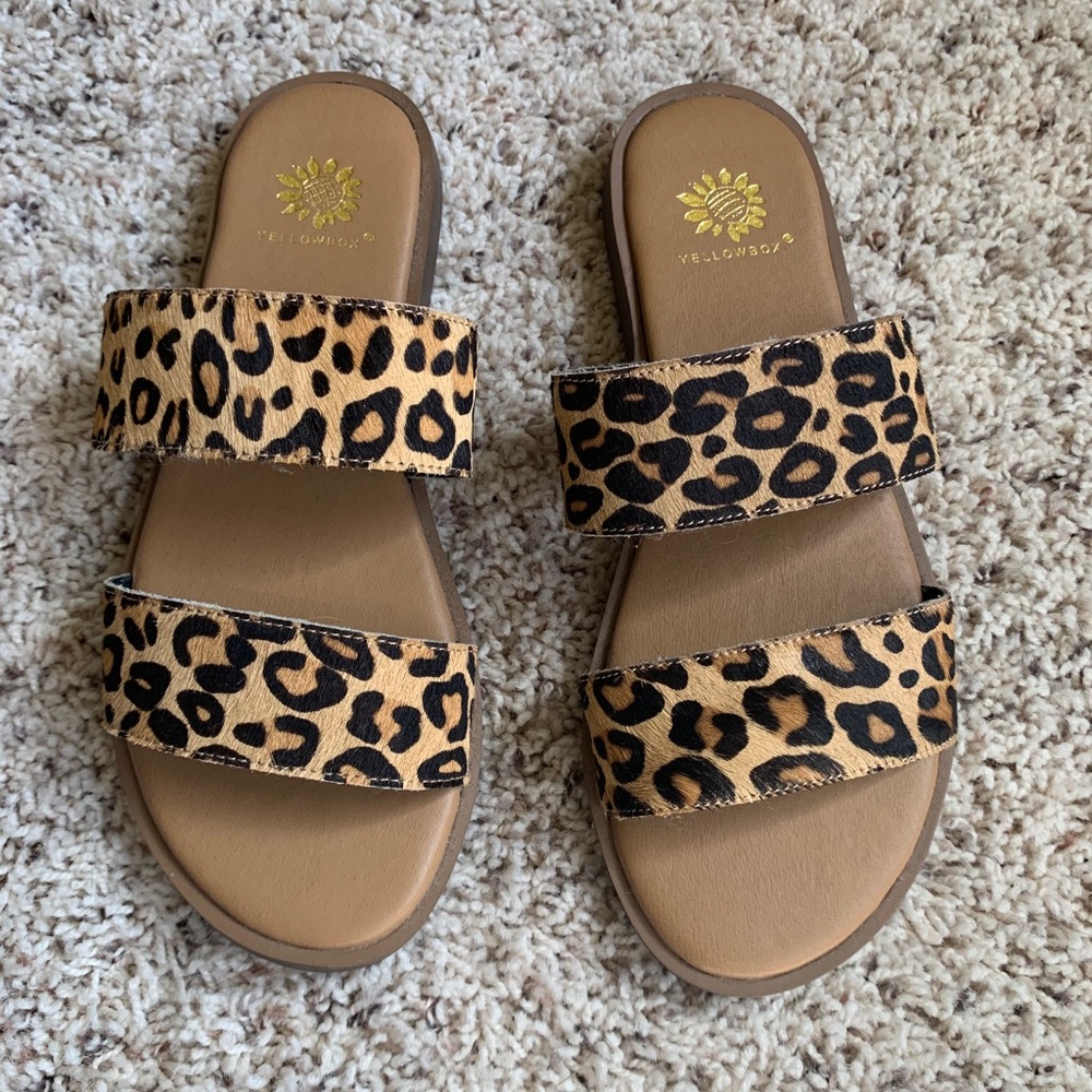 Yellow Box Blanius Cheetah Sz 8 Never worn